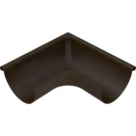 Кут ринви зовнішній 90˚ Zambelli Robust система 127/80 RAL 8019 Темно-коричневий