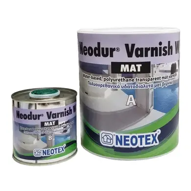Поліуретановий матовий лак на водній основі NEOTEX Neodur Varnish W Mat Комплект (A+B) 0,8 кг прозорий