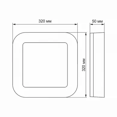 LED светильник ART IP65 квадратный Videx 30W 5000K Black (VL-BHFS-305B)