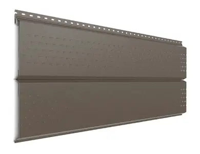 Фасадна панель Tilе "Перфорація" High Build мат U.S.Steel 0,50мм RAL 8019 Коричневий