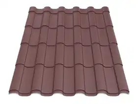 Металочерепиця Будсервіс "Венера 35" Relief iceCrystal mat Thyssen krupp 0.50 mm RAL 3005 Червоний