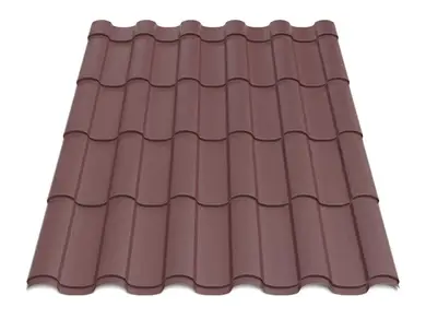 Металочерепиця Будсервіс "Венера 35" Relief iceCrystal mat Thyssen krupp 0.50 mm RAL 3005 Червоний