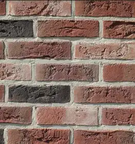 Плитка ручного формування Loft Brick Колекція Бельгійська 07 Червоно-чорний 240х71х15мм