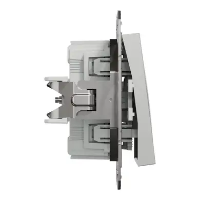 Выключатель Schneider Electric 1-кл. внутр. проходной "ASFORA" без рамки алюминий (C1) 