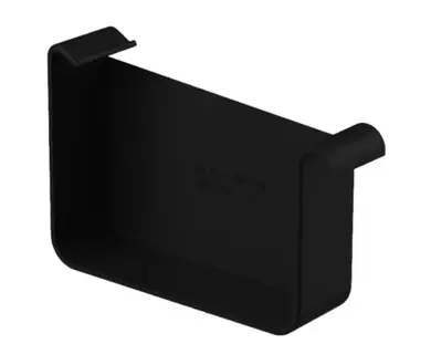 Заглушка желоба правая PVC Galeco Stal² система 125/80x80 RAL 9005 Черный