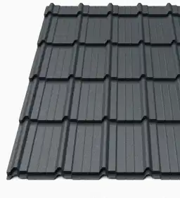 Металочерепиця Будсервіс "Мадера 15" Relief iceCrystal mat Thyssen krupp 0.50 mm RAL 7016 Графіт