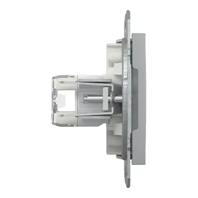 Розетка Schneider Electric комп. подвійна RJ-45 внутр. "ASFORA" без рамки алюминий (С2) 