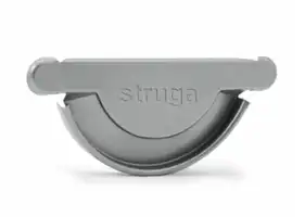 Заглушка желоба универсальная Struga система 125/90 RAL 9006 Серебряный