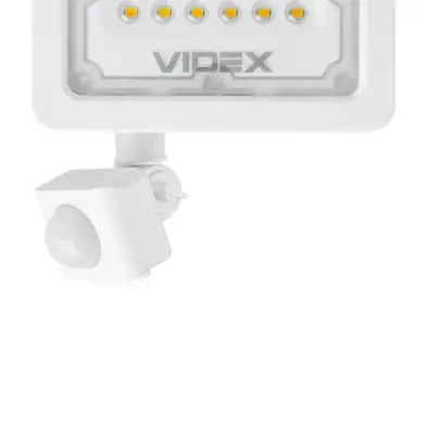LED прожектор Videx F2e 10W с датчиком движения и освещенности 5000K (VL-F2e105W-S)