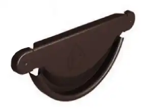 Заглушка желоба Flamingo система 125/90 RAL 8017 Коричневый