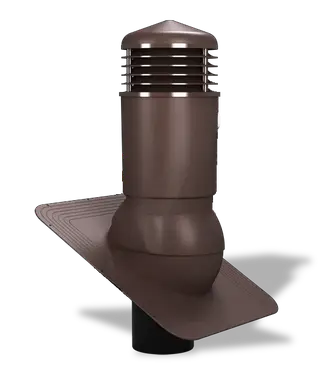 Вентиляційний вихід утеплений для бітумної черепиці Wirplast WiroVent STANDARD PLUS K81 Ø125/500 мм шоколадний