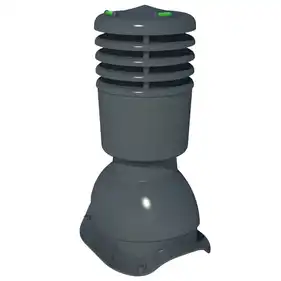 Вентиляційний вихід Krono-Plast KBXO Ø125 для металочерепиці  ізольований графіт