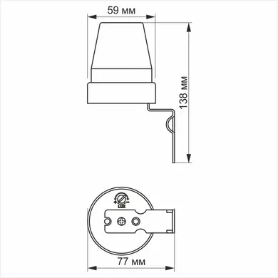 Датчик освещенности Videx 10A SN02 10A 220V фотометрический (VL-SN02)