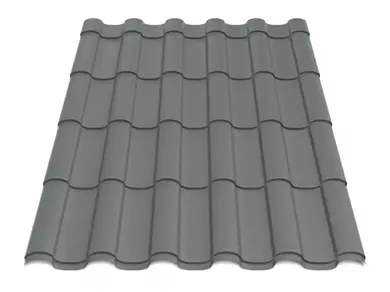 Металлочерепица Будсервис "Венера 35" Relief iceCrystal mat Thyssen krupp 0.50 mm RAL 7024 Серый