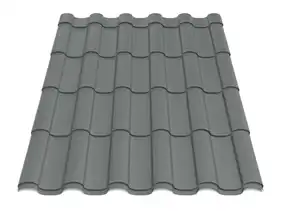 Металлочерепица Будсервис "Венера 35" Relief iceCrystal mat Thyssen krupp 0.50 mm RAL 7024 Серый
