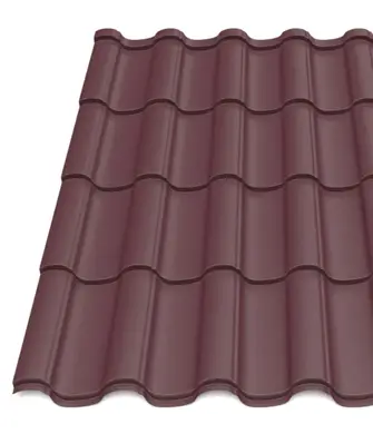 Металлочерепица Tile "Элегант 25" матполиэстер N.S.Slovakia 0.50 mm RAL 3005 Красный