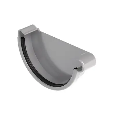 Заглушка правая Galeco PVC система 150/100 RAL 7038 Светло-серый
