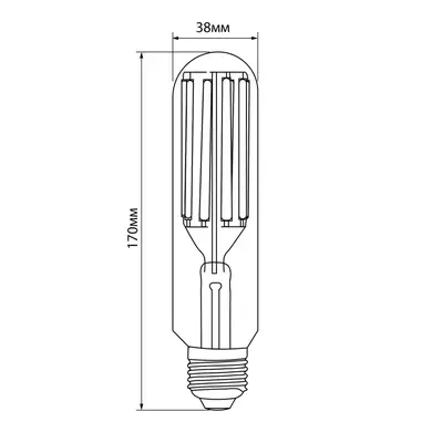 LED лампа Videx T38F 24W E27 5000K (VL-T38F-24275)