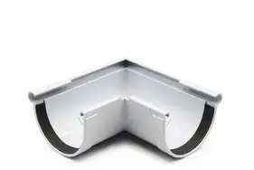 Угол желоба внешний RainWay система 130/100, 90° RAL 7040 Серый