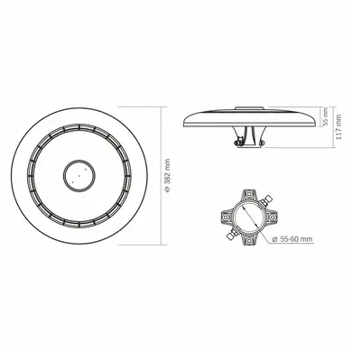 LED фонарь уличный SLP01 IP65 Videx 120W 16800Lm 3000/5000/6500K 220V (VL-SLP01-120B)