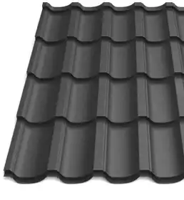 Металлочерепица Будсервис "Модерн 35" Pladur wrinkle mat Thyssen krupp 0.50 mm RAL 9005 Черный