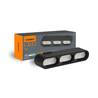 Светильник магнитный трековый Videx LD13B 5.5W 4000K 48V Black (VL-TRMS-LD13B)