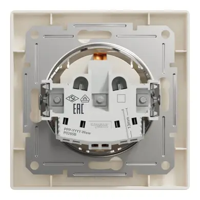 Розетка Schneider Electric 1-я З/К внутр. с крышкой "ASFORA" сл.к. (C1) 