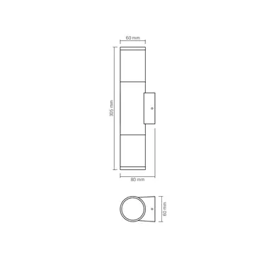 LED Светильник архитектурный AR092B IP54 Videx 2xGU10  (VL-AR092B)