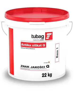 Фарба силікатна грунтуюча Tubag Antika silikat Q 22 кг, біла