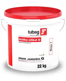 Краска силикатная грунтующая Tubag Antika silikat Q 22 кг, белая