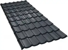 Металлочерепица GOOD ROOF Classic Roof 350/20,полиэстер 0,43-0,45мм Малайзия/Вьетнам/Индия/Корея RAL 7016 Антрацит