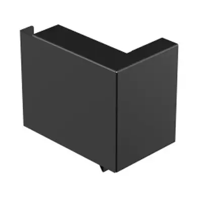 Заглушка планки декоративної ліва Galeco Stal² система 125/80x80 RAL 9005 Чорний