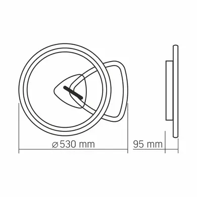 LED светильник функциональный Videx DECORA 52W (VL-CLD-993-BSL)