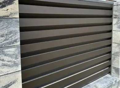 Панель ограждения LVKS Ромб MAXI Словакия U.S.Steel 0,45 PEMA RAL 8019