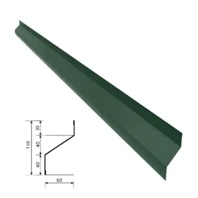 Ламель Tile Жалюзи 110/95 мм матполиэстер U.S.Steel 0,45мм RAL 6005 Зеленый