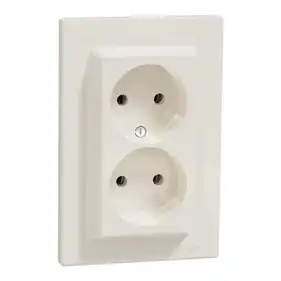 Розетка Schneider Electric 2-я без З/К внутр. "ASFORA" сл.к. (C1) 