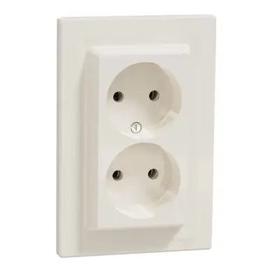 Розетка Schneider Electric 2-я без З/К внутр. "ASFORA" сл.к. (C1) 