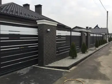 Паркан Жалюзі LVKS Ранчо 80 Україна 0,45 мм РЕ RAL 7024