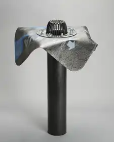Кровельная воронка с ПВХ фартуком и листоприемником SGT DN110/600