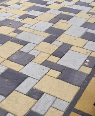 Тротуарна плитка Золотий Мандарин Пасіон 60 Жовтий фаска комплект каменів