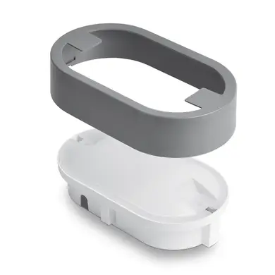 LED светильник IP65 овальный Videx 15W 5000K серый (VL-BH12O-155)