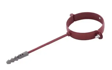 Тримач труби металевий PROFIL система 90/75 L100 RAL 3005 Червоний
