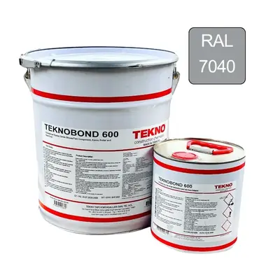 Эпоксидная краска для бетонных полов TEKNO Teknobond 600 Комплект (А+В) 20 кг, серый (RAL 7040)