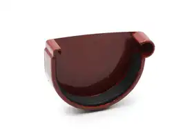 Заглушка ринви права RainWay система 130/100 RAL 3004 Червоний