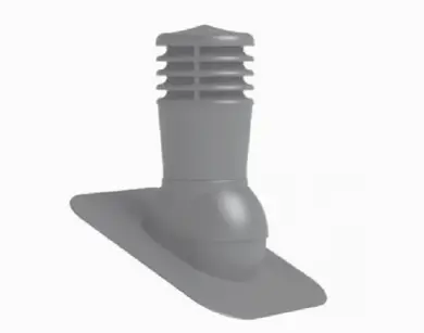 Вентиляционный выход Krono-Plast KPG Ø150 для битумной черепицы Серый