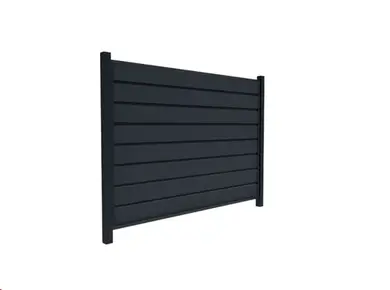 Ограждение Tile Горизонт 19 см, структура дерева SeAH 0,45мм RAL 9005 Черный