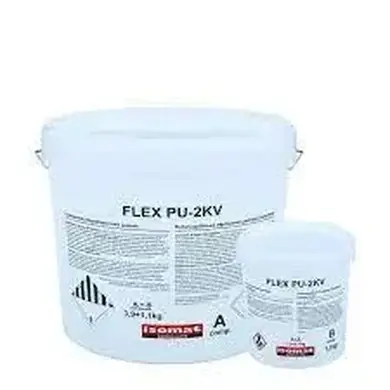 Полиуретановый герметик для швов Isomat FLEX PU-2KV Комплект (А+В) 5 кг, серый