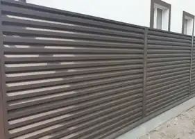 Паркан Жалюзі LVKS Optima 124/110мм Словаччина U.S.Steel 0,45 РЕ RAL 8017