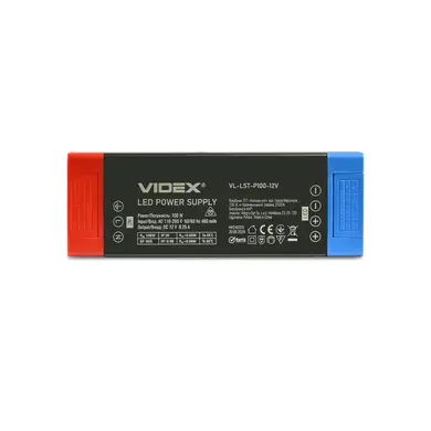Блок питания для LED ленты Videx DC12V 8.25A 100W (VL-LST-P100-12V)