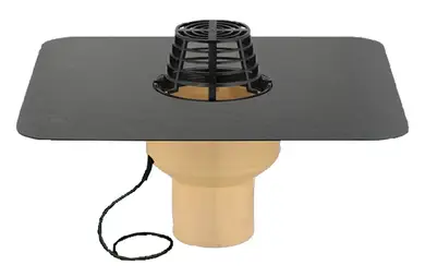 Покрівельна воронка з поліуретану SITA Trendy з ТПО-фартухом та системою обігріву 110мм